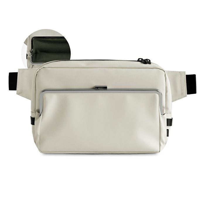 在庫商品】がま口スクエアウエストバッグ【Sarei デューロン