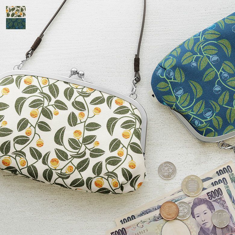 在庫商品】横長親子がま口財布【帆布・がまの実】 [M便 4/5] | がま口