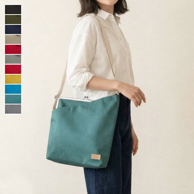 在庫商品】がま口縦型ワンショルダーバッグ【Sarei コーデュラ（R）re