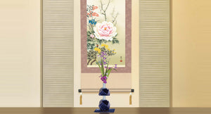 掛軸 花鳥画 年中掛け 四季花 尺三 – 風景特選店のあゆわら®︎