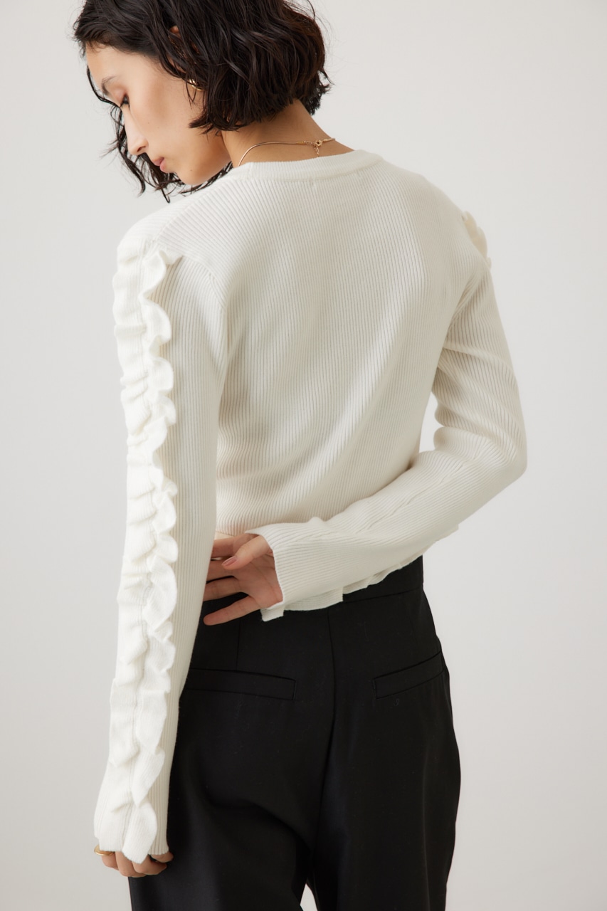 crie conforto】スリーブフリルニット｜WOMEN｜254HAT70-100I｜AZUL BY