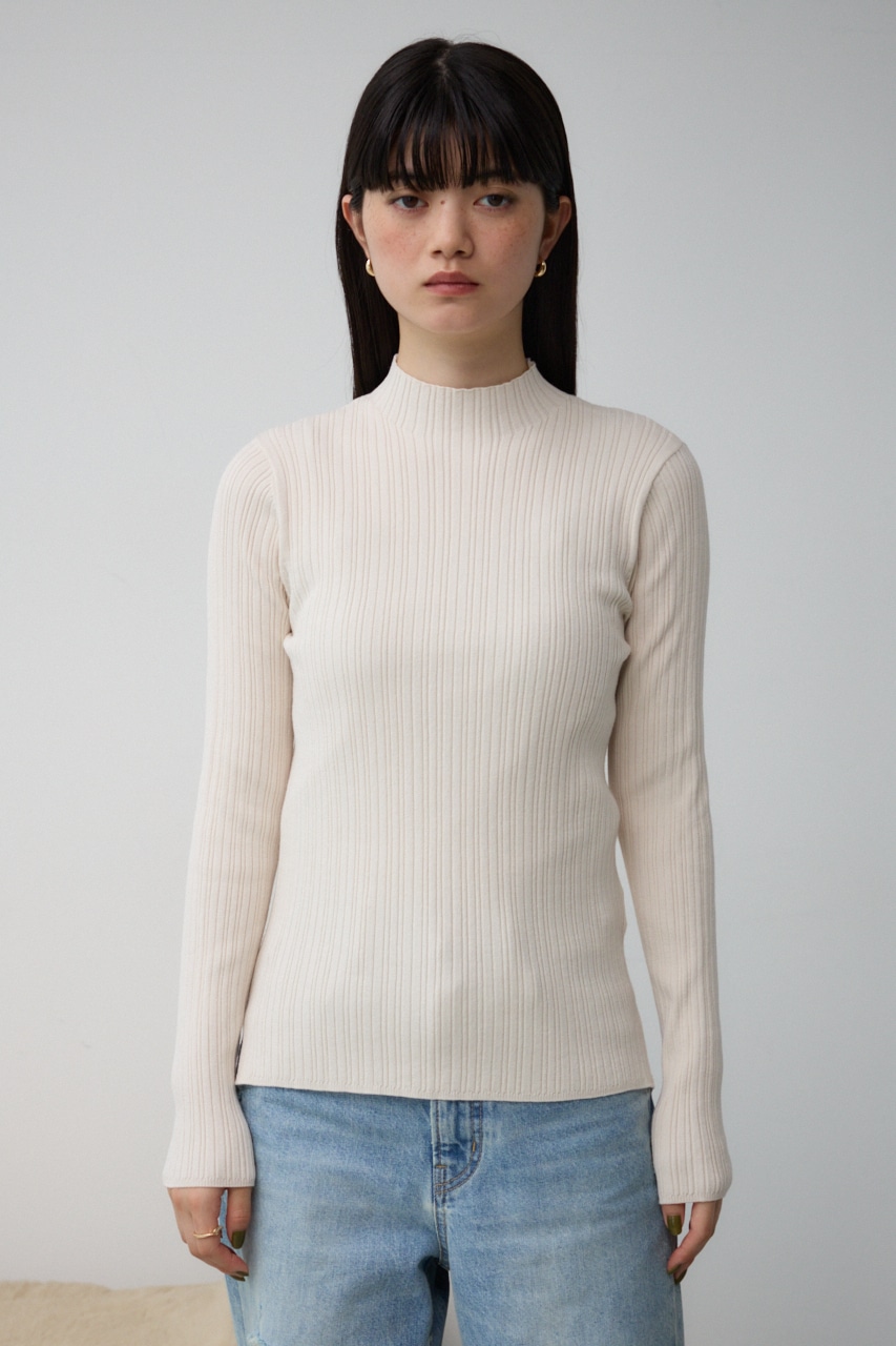 ランダムリブハイネックニットトップス｜WOMEN｜250HAB70-024I｜AZUL
