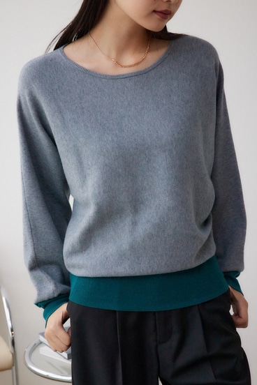 バイカラードルマンニットプルオーバー｜WOMEN｜250HAC70-520H｜AZUL