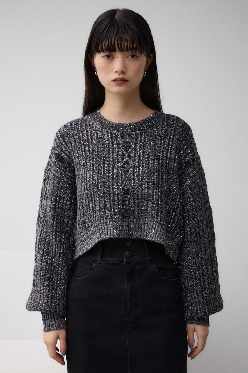 スパンコールニットトップス｜WOMEN｜250HAC70-570H｜AZUL BY MOUSSY