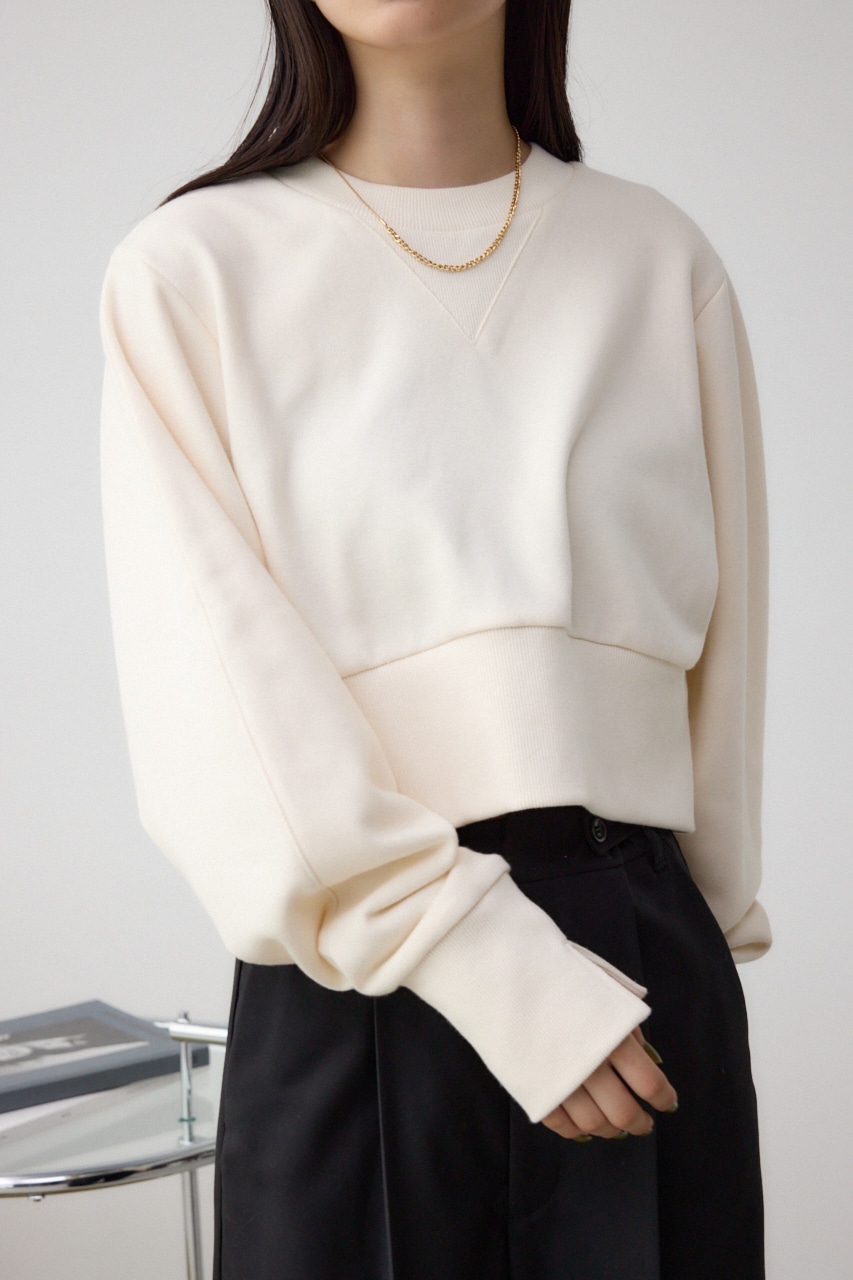 バックデザインクロップドスウェット｜WOMEN｜250HAM80-265H｜AZUL BY