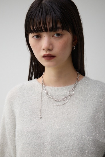 ダイヤシェイプドアシンメトリーネックレス｜WOMEN｜250HAT56-409K