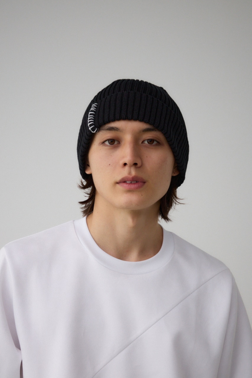 ブランケットステッチニットキャップ｜MEN｜251HAB56-084G｜AZUL BY