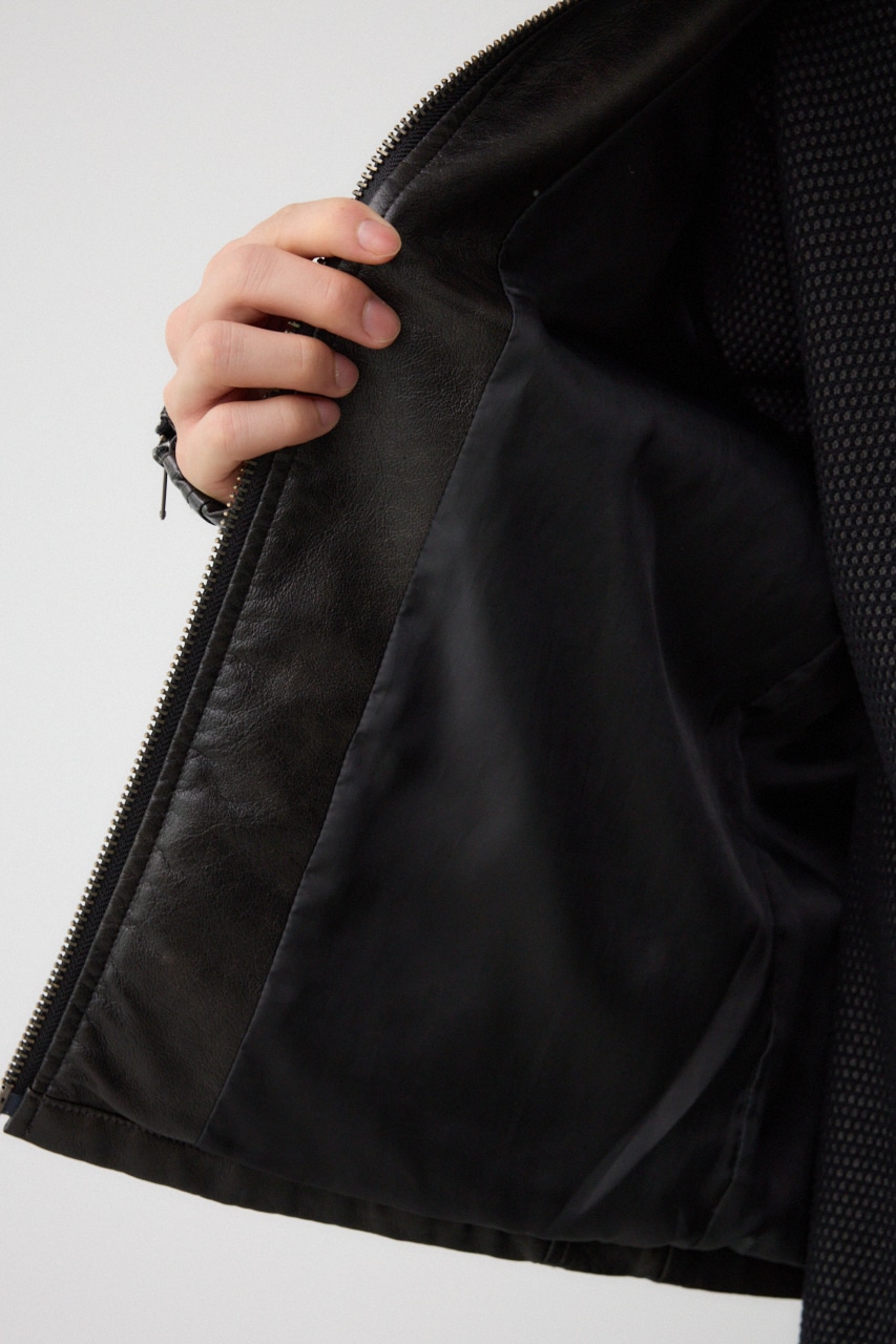 ヴィンテージフェイクレザーシングルライダース｜MEN｜251HAC30-033H