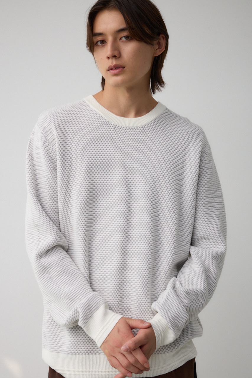 ハニカムベーシッククルーネックニット｜MEN｜251HAC70-023I｜AZUL BY