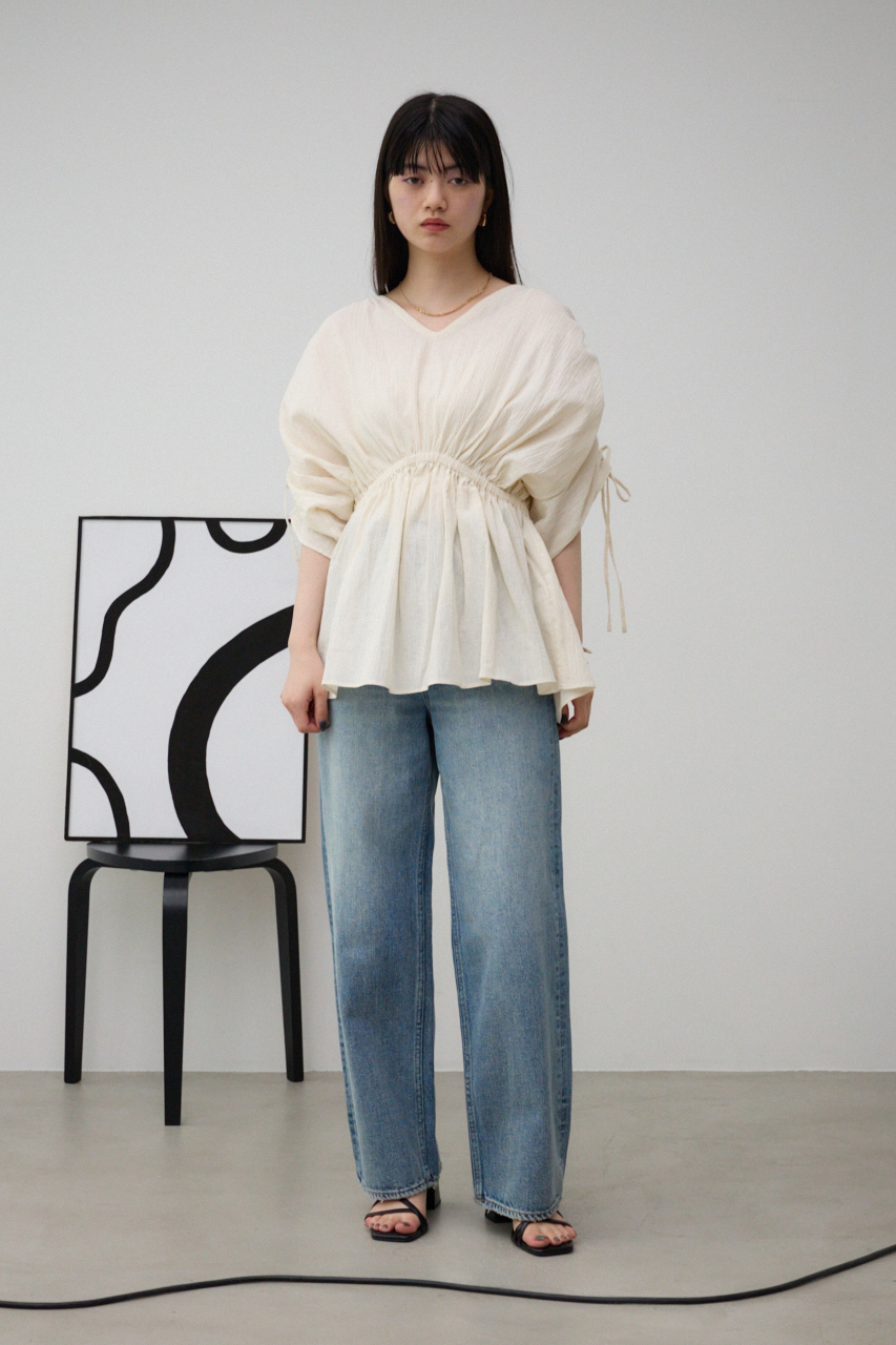 ショルダードロストペプラムブラウス｜WOMEN｜250HSF30-238D｜AZUL BY