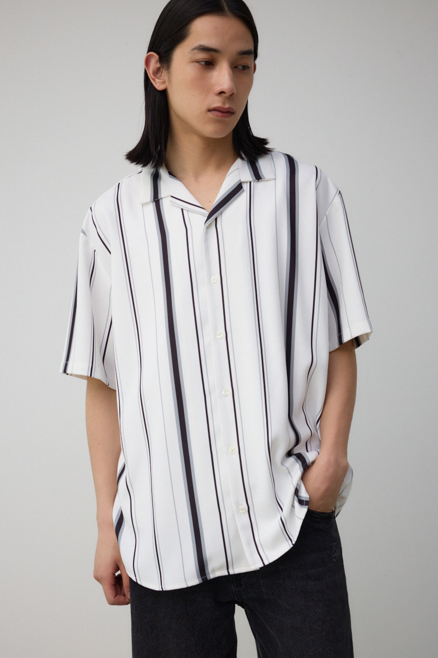 梨地マルチストライプシャツ｜MEN｜251HSB30-173D｜AZUL BY MOUSSY