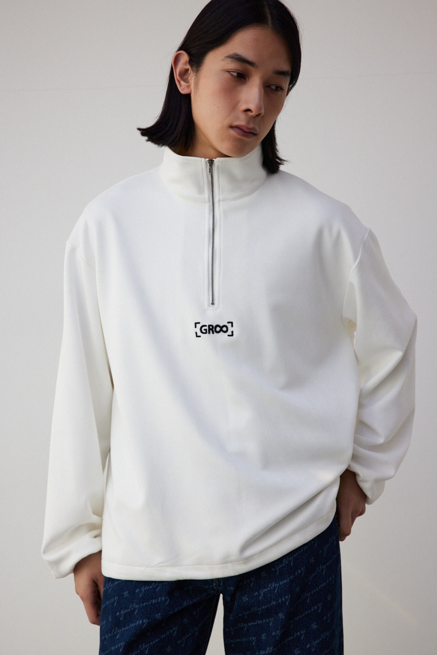 ワンポイント刺繍フェイクスウェードハーフジップ｜MEN｜251HST80-054C