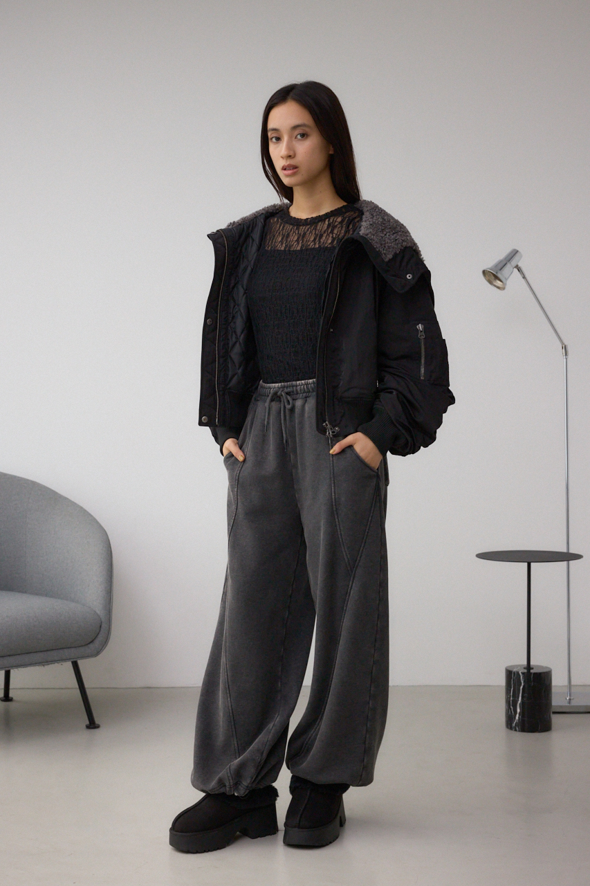 厚底ムートンヒールデザインスリッポン｜WOMEN｜250IAC55-0211｜AZUL