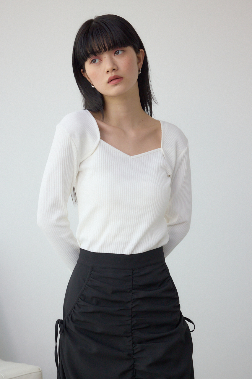 ダイヤネック長袖リブトップス｜WOMEN｜250ISC80-337C｜AZUL BY MOUSSY