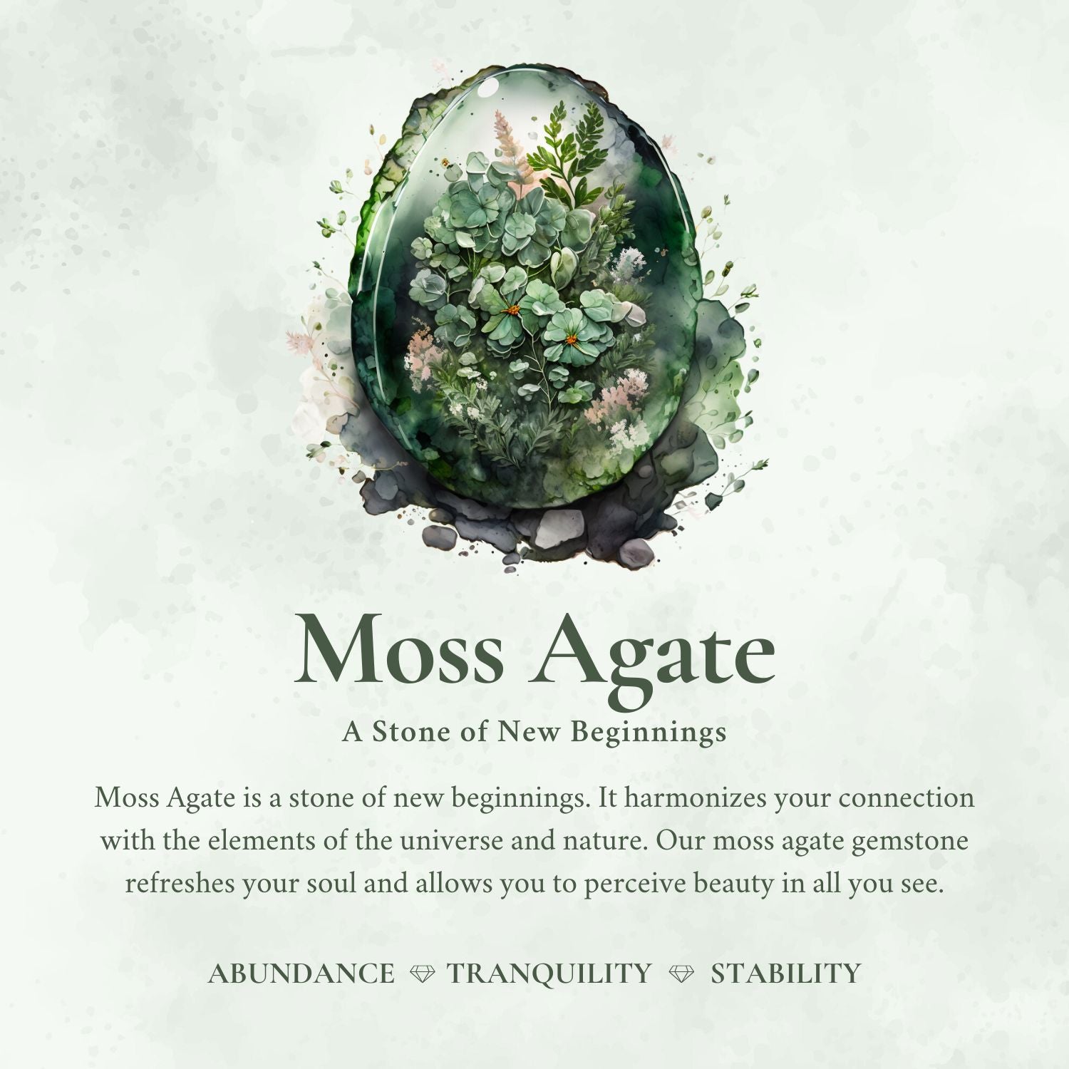 Woodland and Victorian Lace Moss Agate© Ring Set – Azura New York