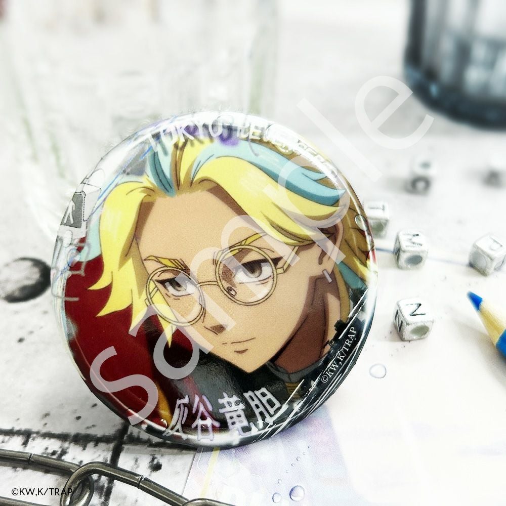 東京リベンジャーズ×文房具カフェ 春時雨モチーフ 缶バッジ 灰谷 竜胆