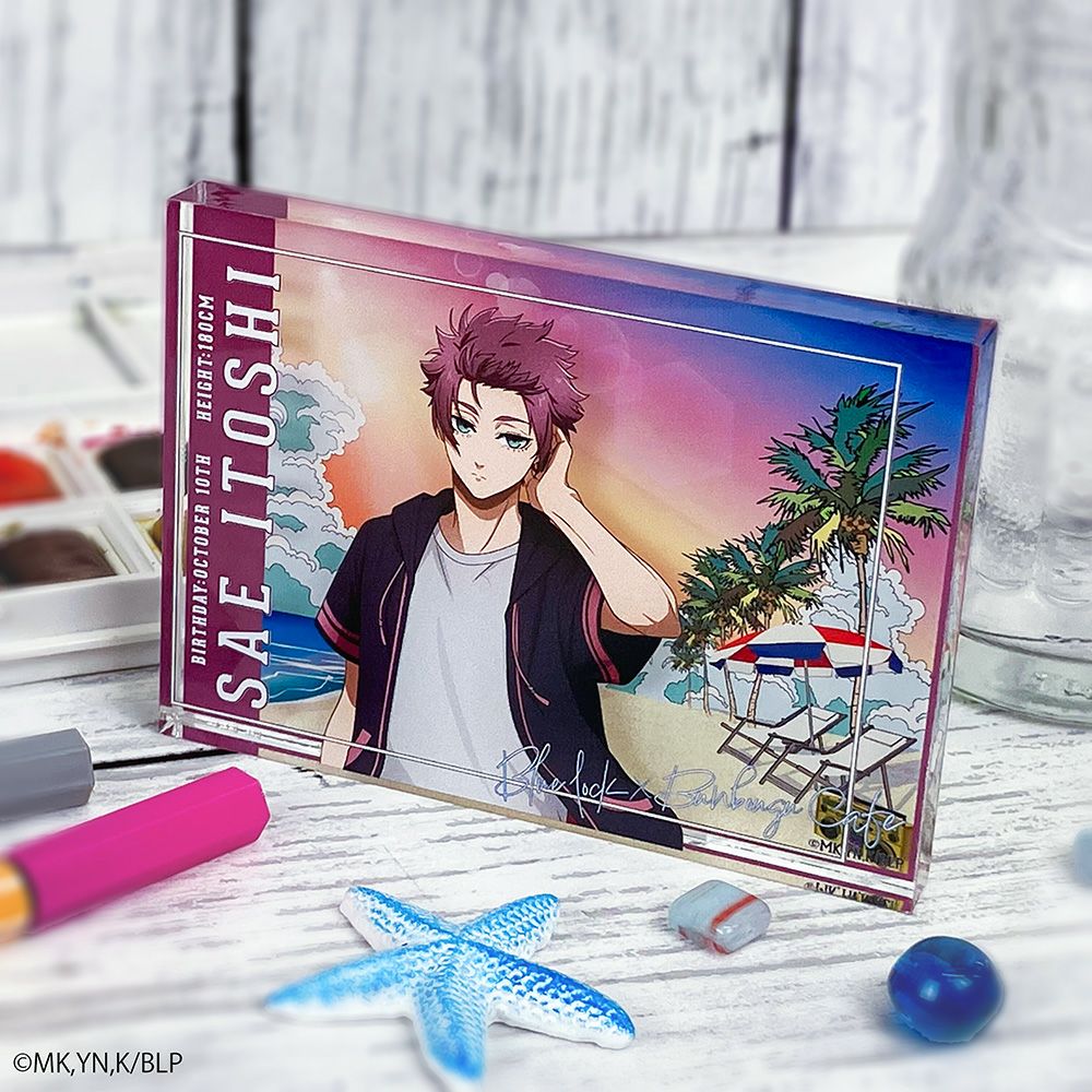 ブルーロック×文房具カフェ シーサイドモチーフ アクリルブロック 糸師