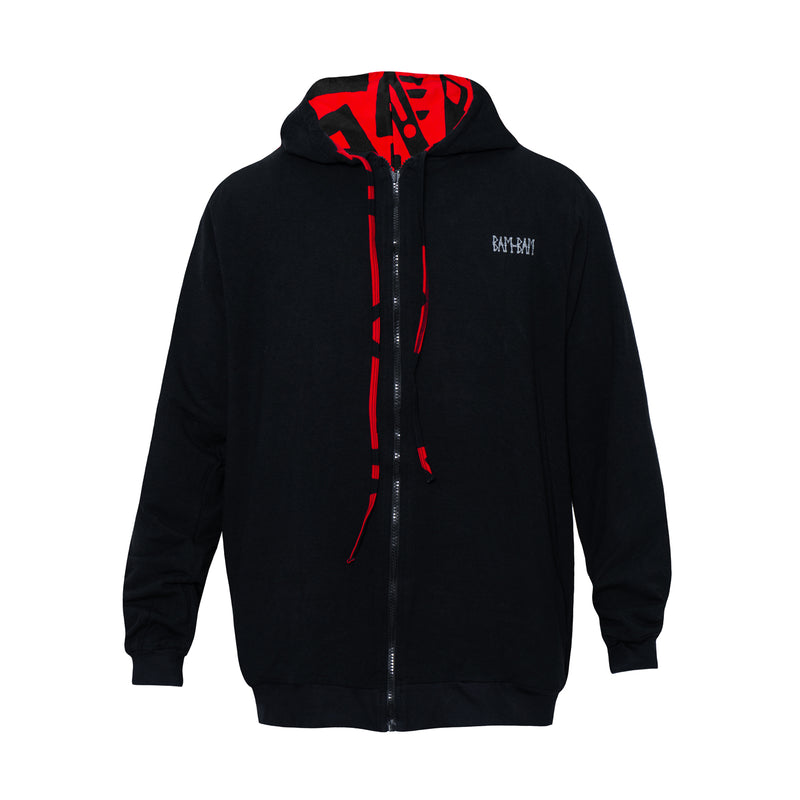 REVERSIBLE RED & BLACK ZIP UP HOODIE – BAM-BAM