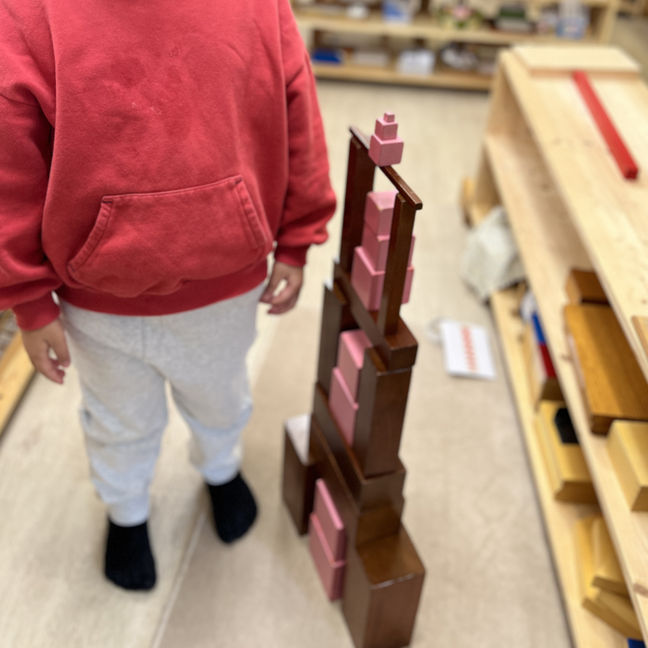 モンテッソーリ教具 ピンクタワー＆茶色の階段 パターンカードセット