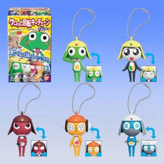 バンダイ 商品・サービスサイト | ケロッと回転キーチェーンであります