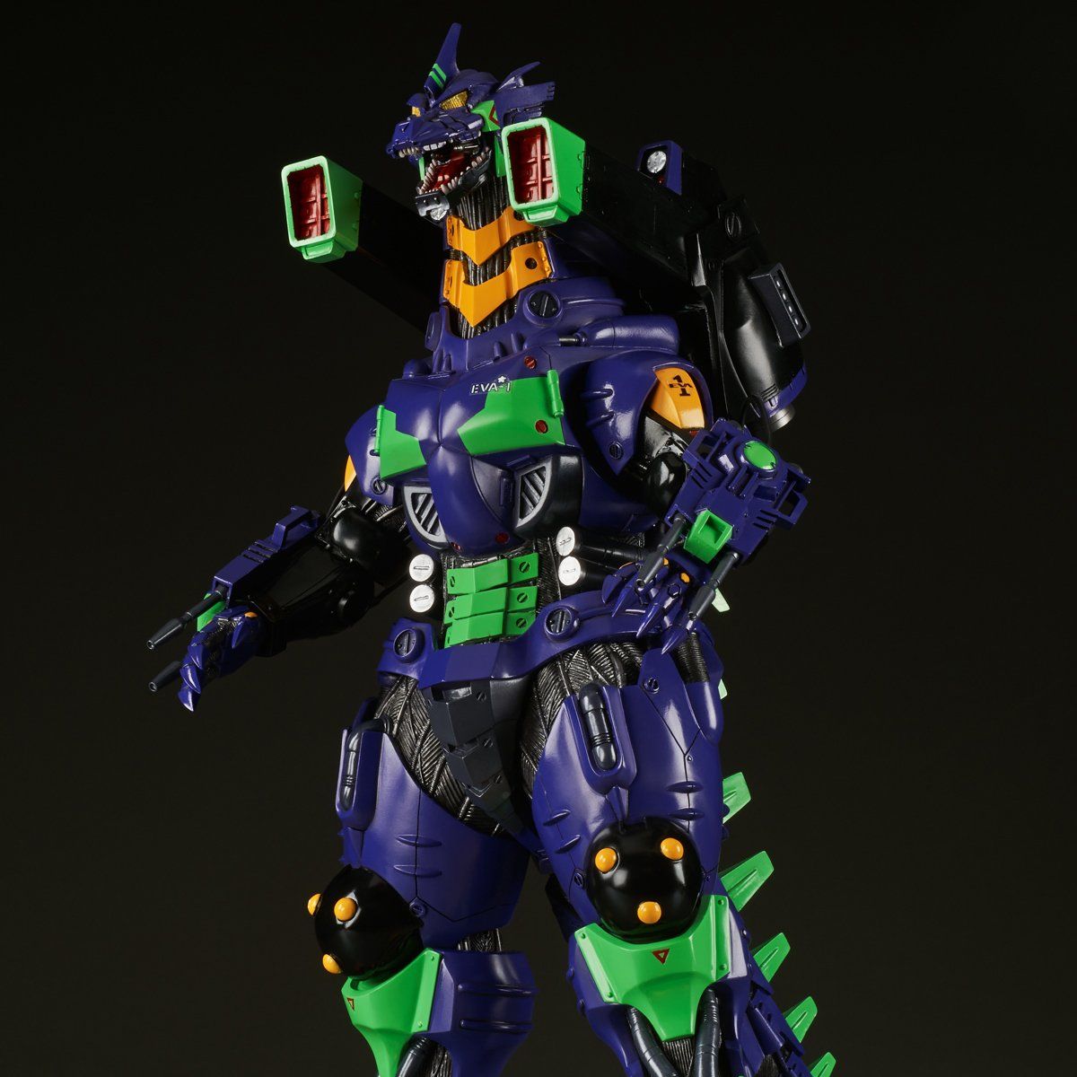 東宝30cmシリーズ 3式機龍（2002版）重武装型 エヴァ初号機イメージ