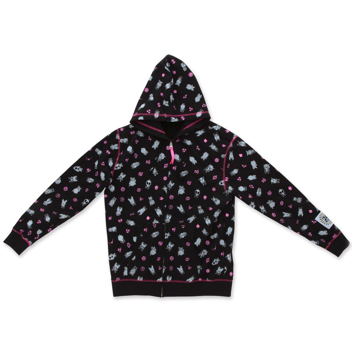 平成仮面ライダー20作品記念 キャラクター総柄パーカー（ブラック