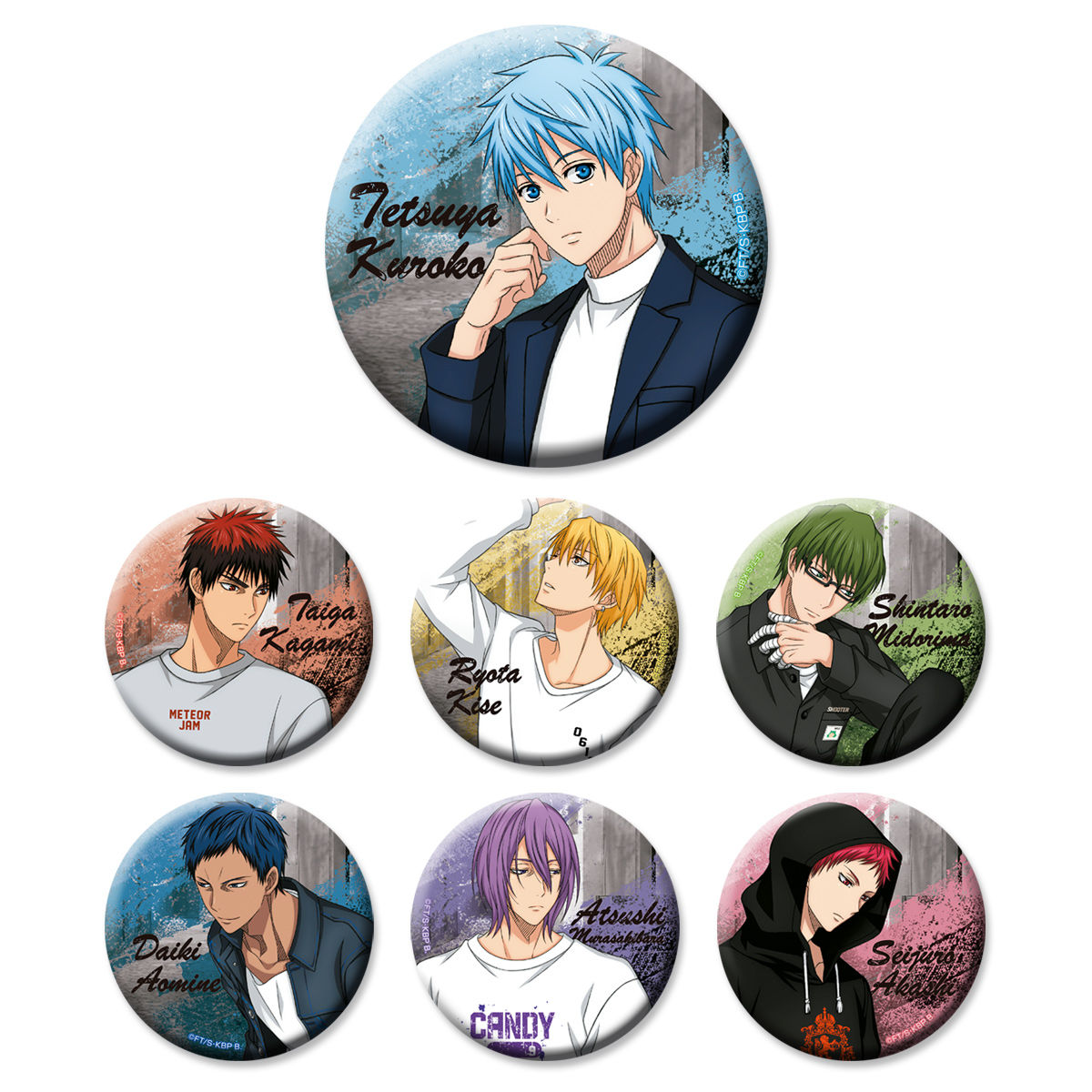 黒子のバスケ 黒バス 木吉鉄平 応援缶バッジ プライズ 黒子のバスケ 黒