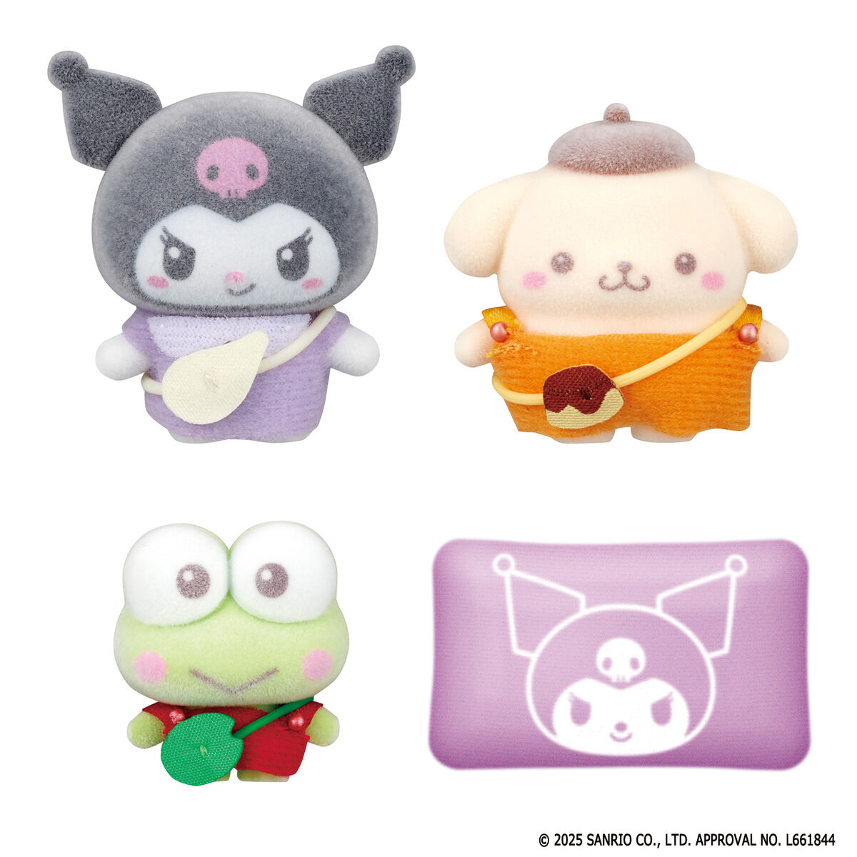 ぷちとも Sanrio characters クロミ＆ポムポムプリン＆けろけろけろっ