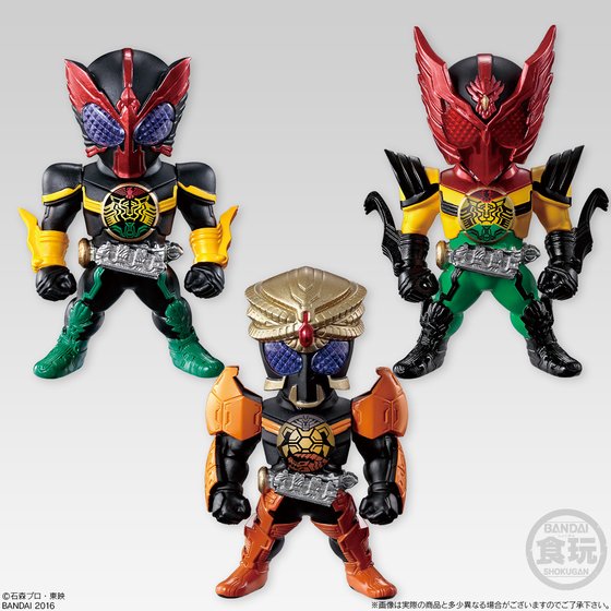 仮面ライダーOOO」の大人向け食玩3品が同時登場！“欲望の誕生・暴走