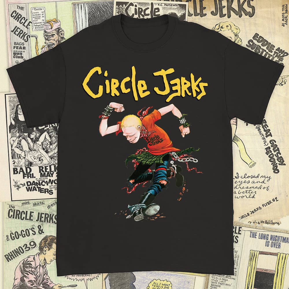 Circle Jerks - Full Color Skank Man Tシャツ (ブラック) – bandstore