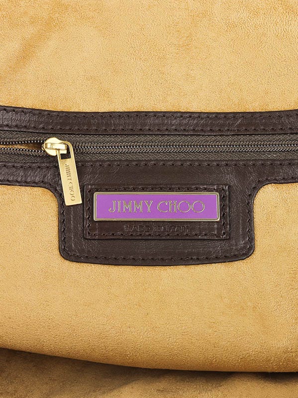 Jimmy Choo Brown/White Zebra Print Pony Hair Zanzibar XL Tote Bag