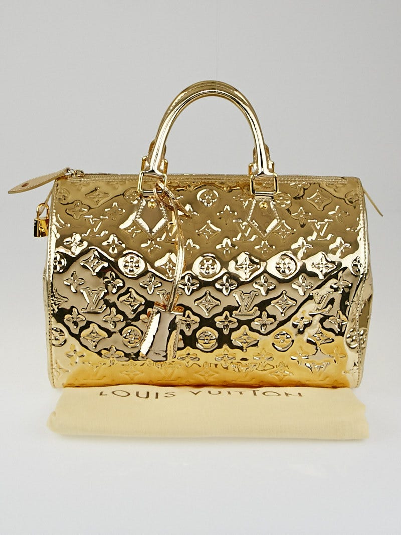 Louis Vuitton Limited Edition Gold Monogram Miroir Speedy 30 Bag