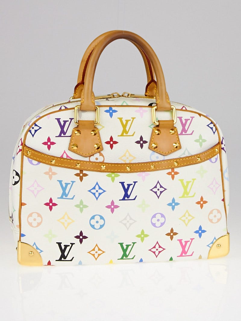 Louis Vuitton White Monogram Multicolor Trouville Bag | Yoogi's Closet
