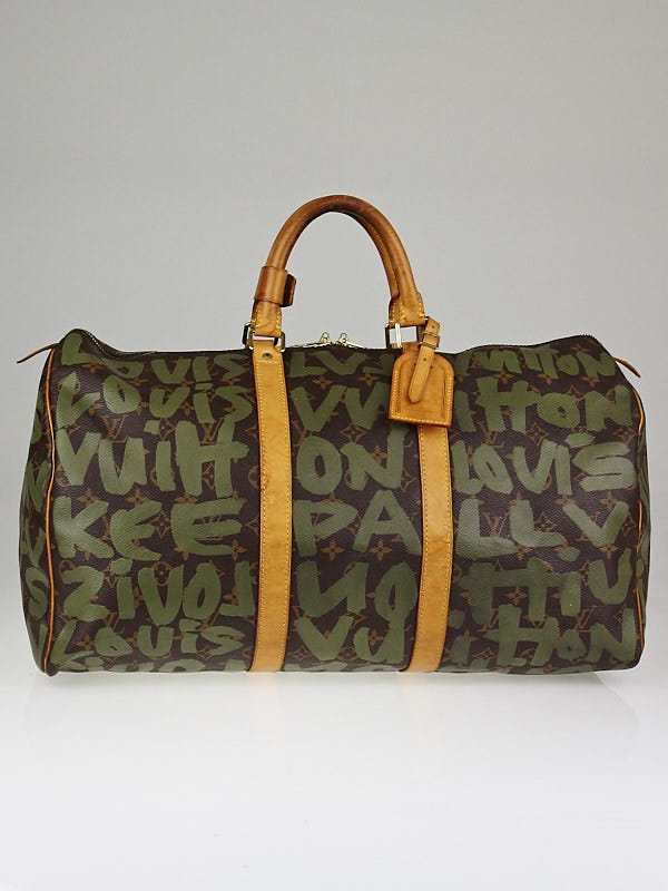 Louis Vuitton Limited Edition Khaki Graffiti Stephen Sprouse