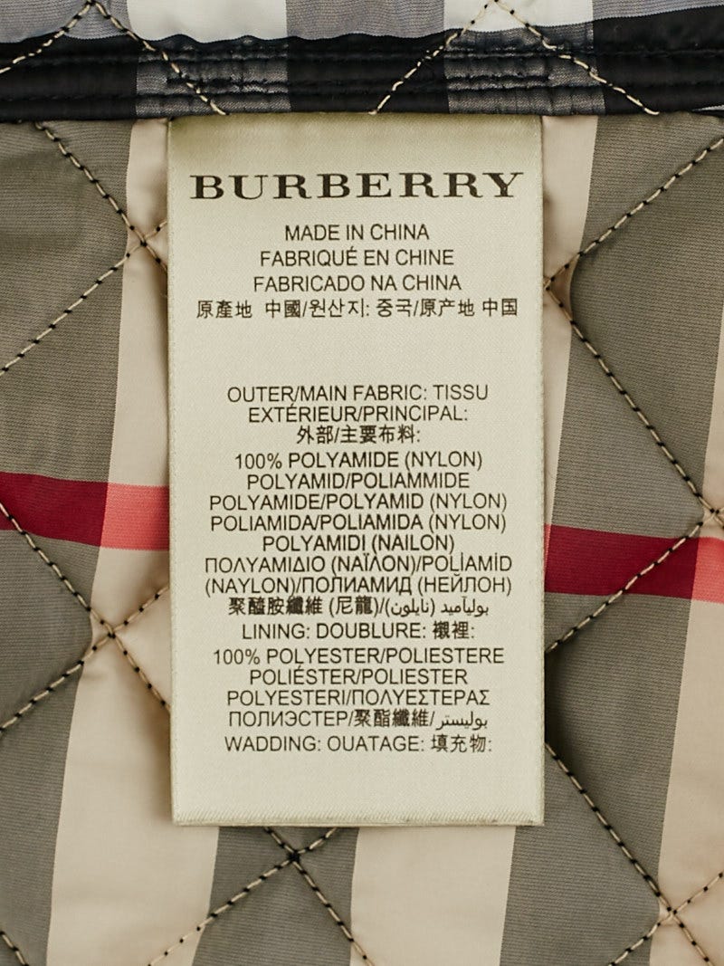 Burberry Brit Black Quilted Nylon Kencott Jacket Size M | Yoogi's