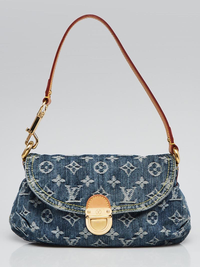 Louis Vuitton Blue Monogram Denim Mini Pleaty Bag | Yoogi's Closet