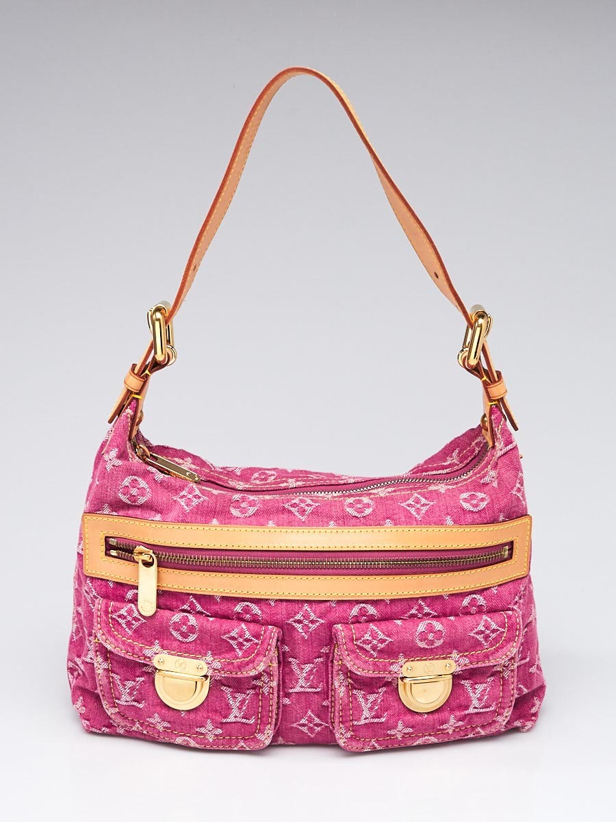 Louis Vuitton Fuchsia Denim Monogram Denim Baggy PM Bag | Yoogi's