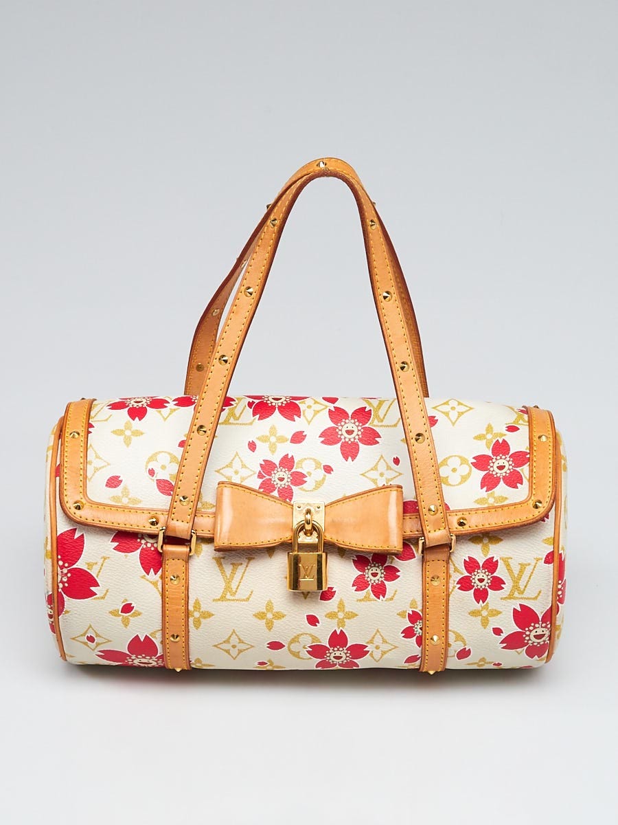 Louis Vuitton Limited Edition Red Cherry Blossom Monogram Canvas