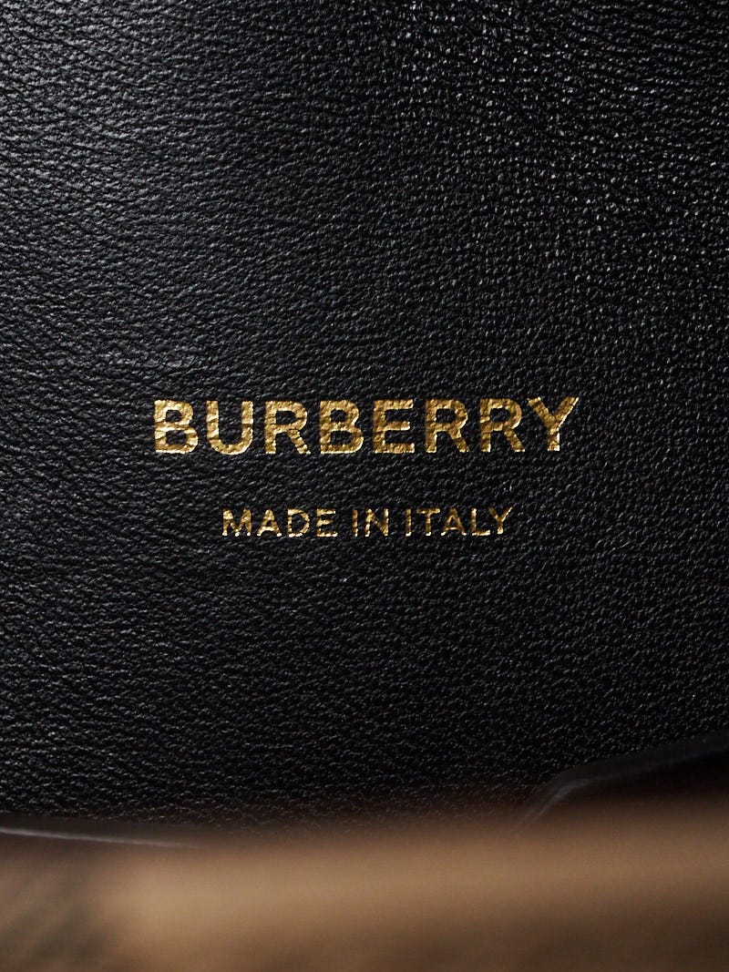 Burberry Vintage Check Canvas/Leather Small Society Top Handle Bag