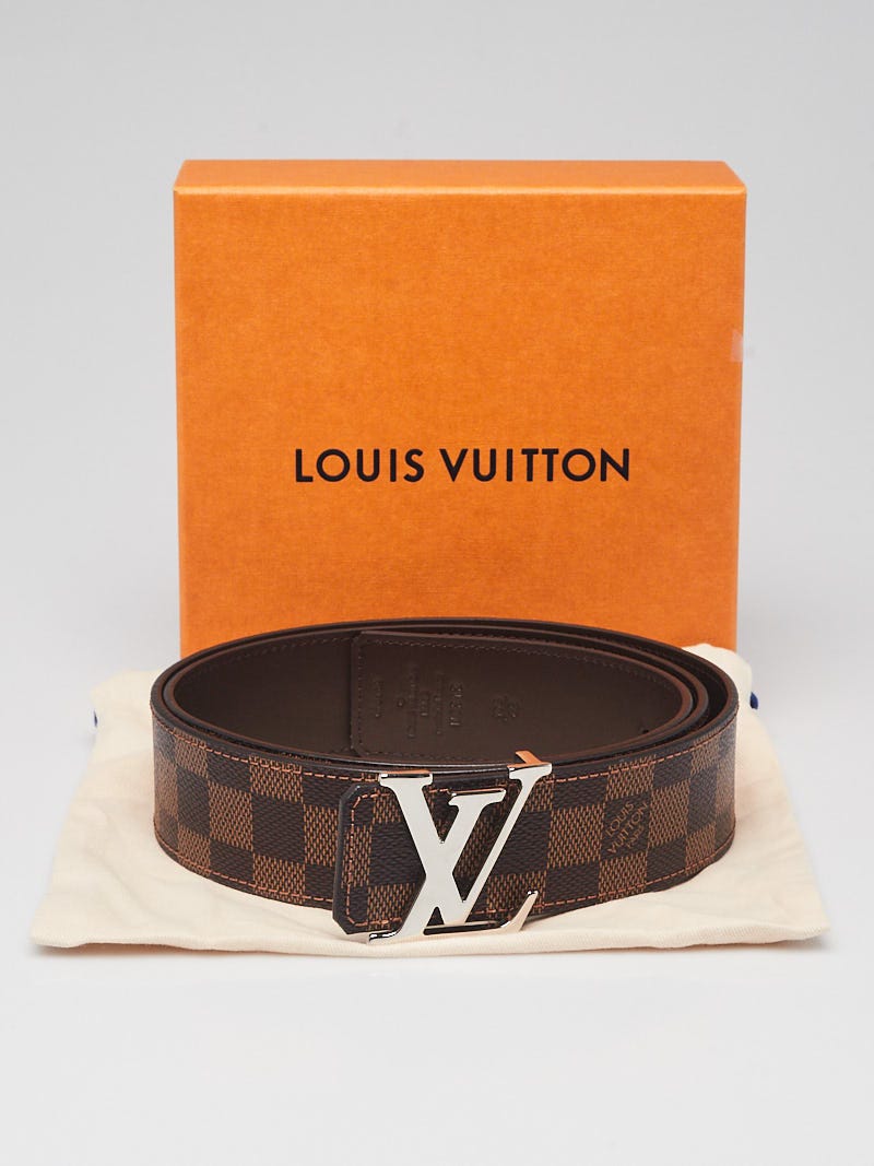 Louis Vuitton Damier Canvas/Brown Leather LV Initiales Belt