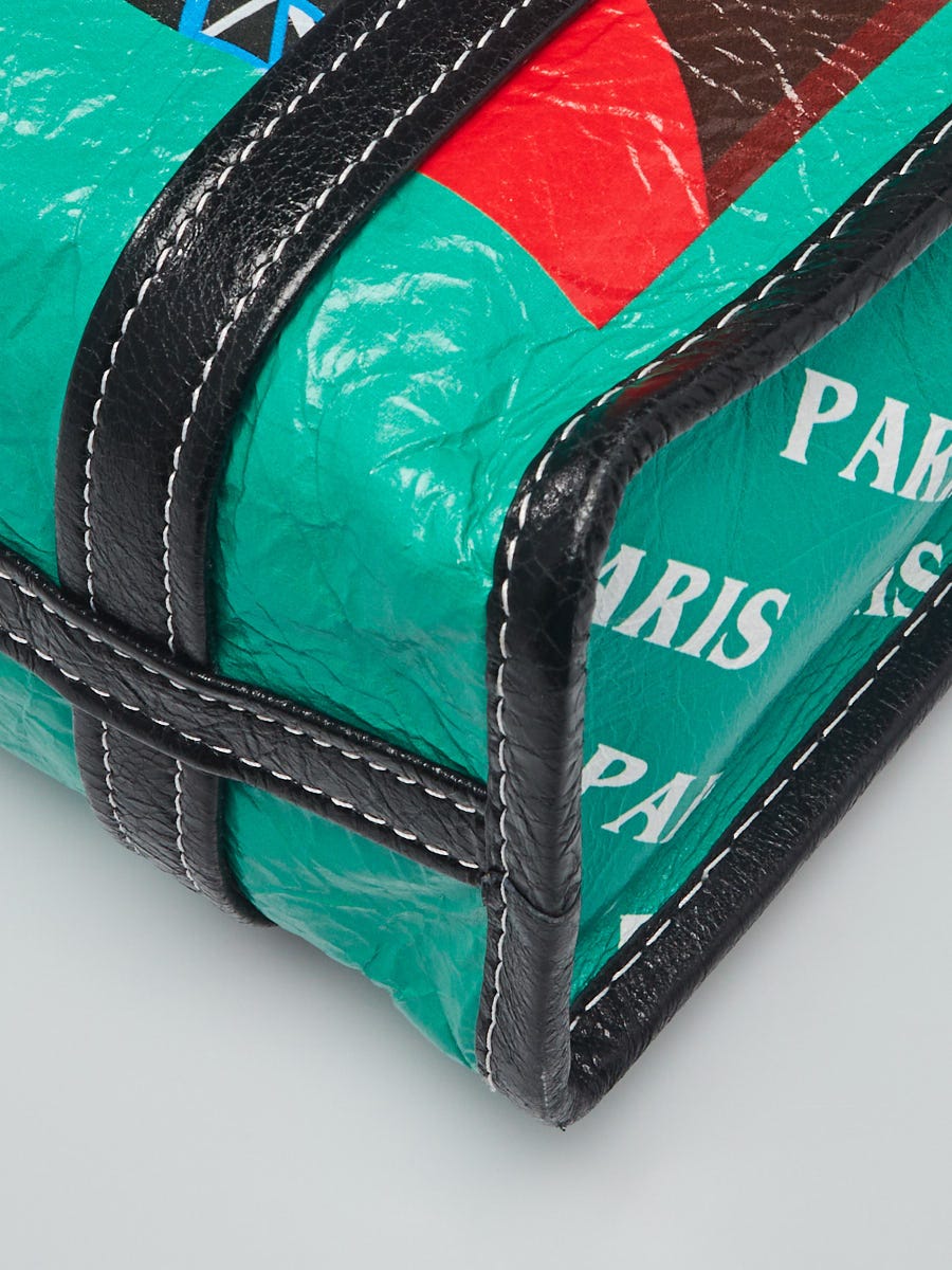 Balenciaga Multicolor Lambskin Leather Paris Print Arena Bazar