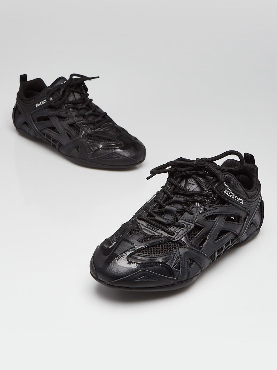 Balenciaga Black Leather/Mesh Drive Sneakers Size 7.5/38 | Yoogi's