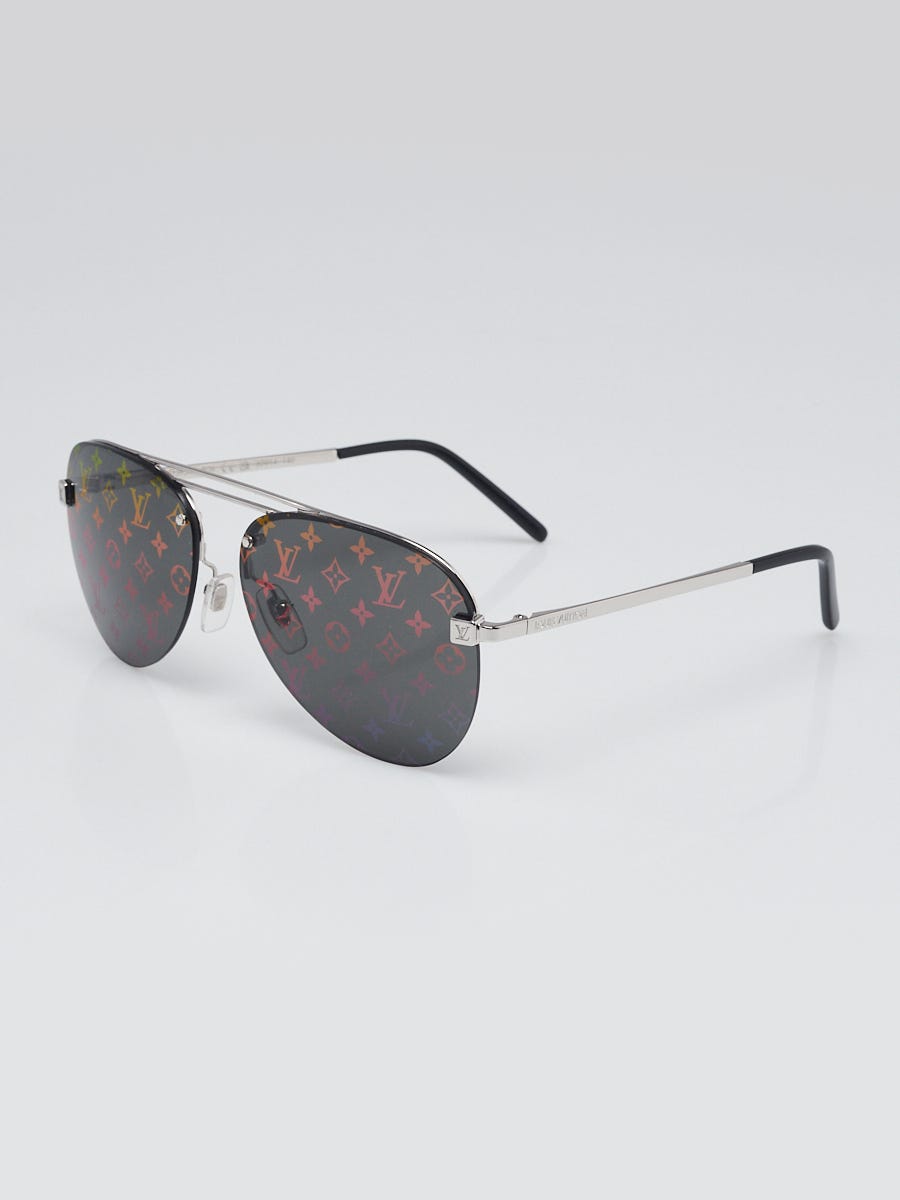 Louis Vuitton Silvertone Metal Clockwise Monogram Sunglasses