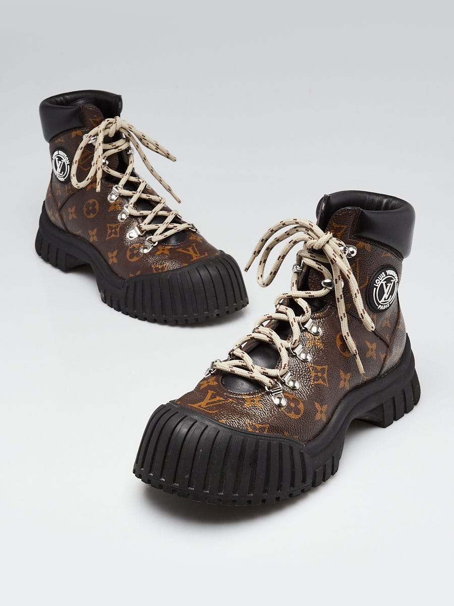 Louis Vuitton Monogram Canvas/Leather Ruby Flat Ranger Boots Size