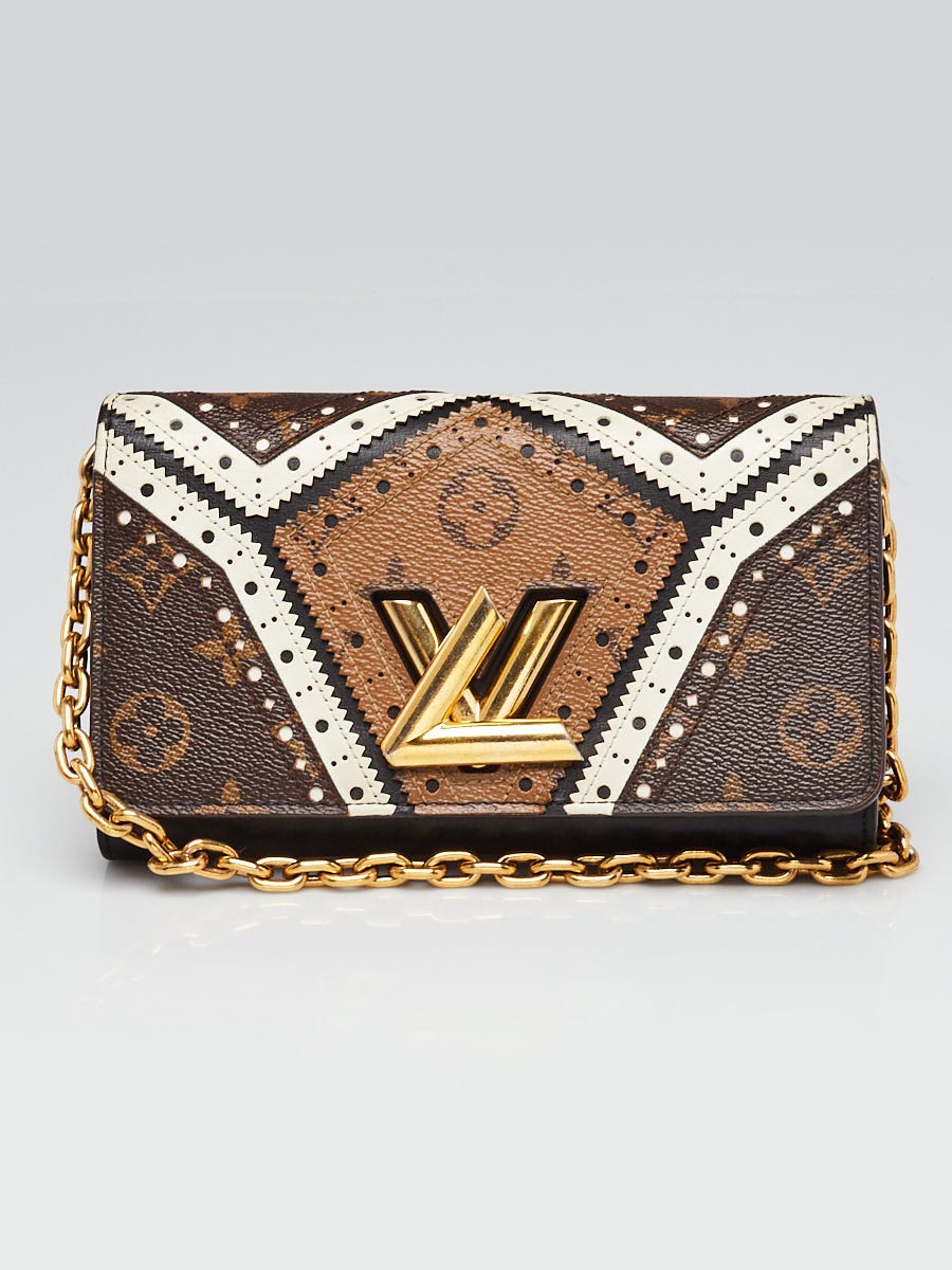 Louis Vuitton Monogram Reverse Canvas Brogue Twist Chain Bag