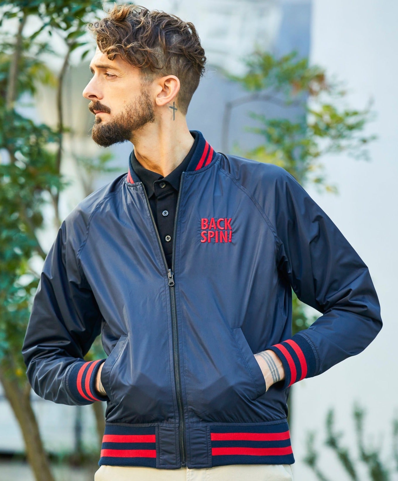 BACK SPIN! Plaid Reversible Blouson チェック柄リバーシブルブルゾン