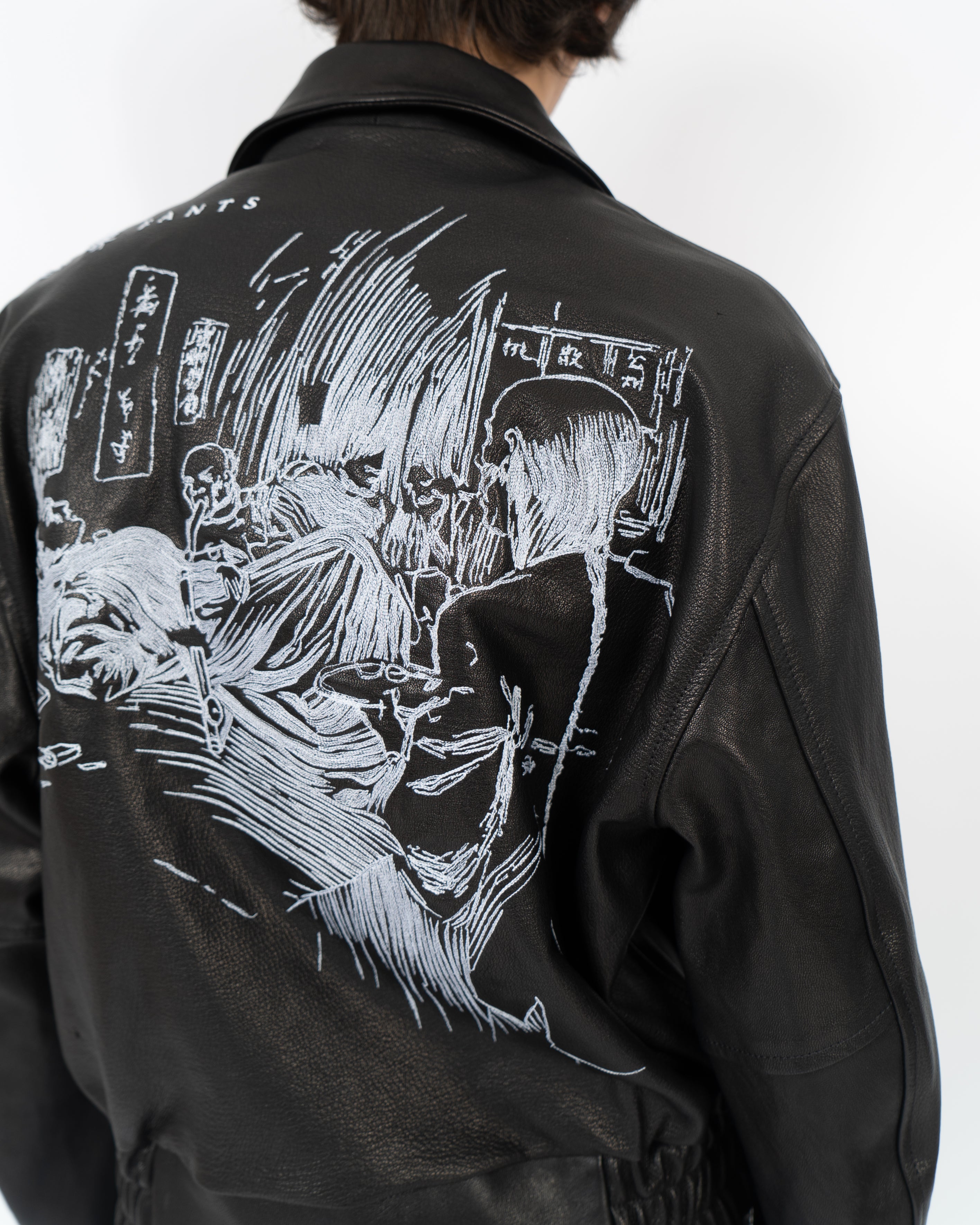 FW23 Opium Den Frank Leather Jacket Black – Backyardarchive