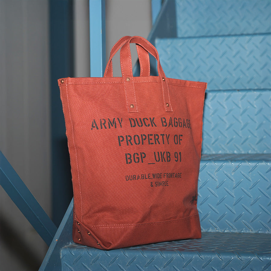 フレンチアーミーダック タテ型 ツールトートバッグ FGRN004