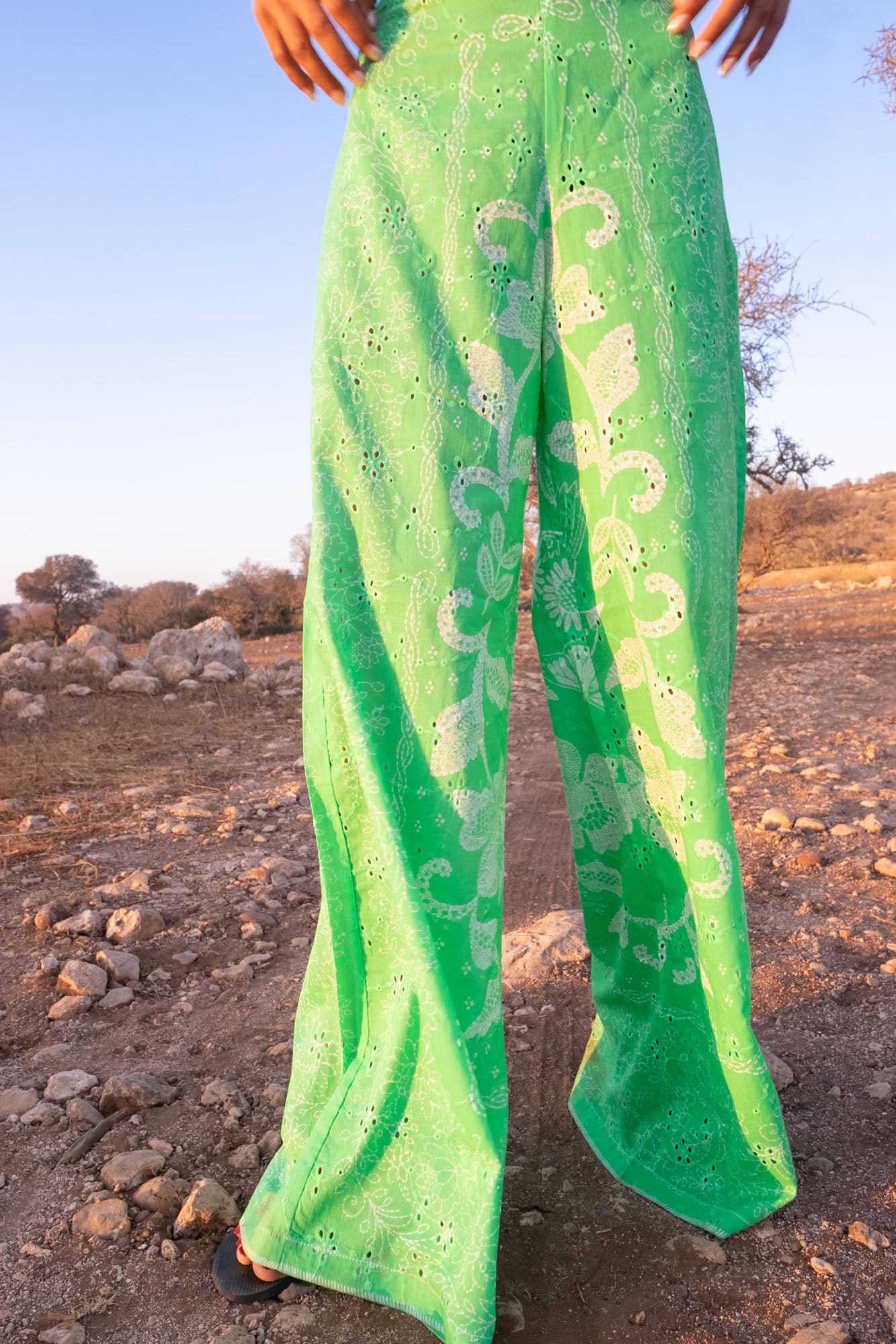 Tinghir Bandana-Print Cotton Wide Leg Pants – bakchic