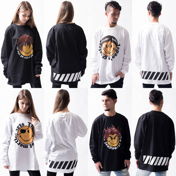 グッズ｜TVアニメ『バキ』ロングTシャツ（範馬刃牙、花山薫、愚地独歩